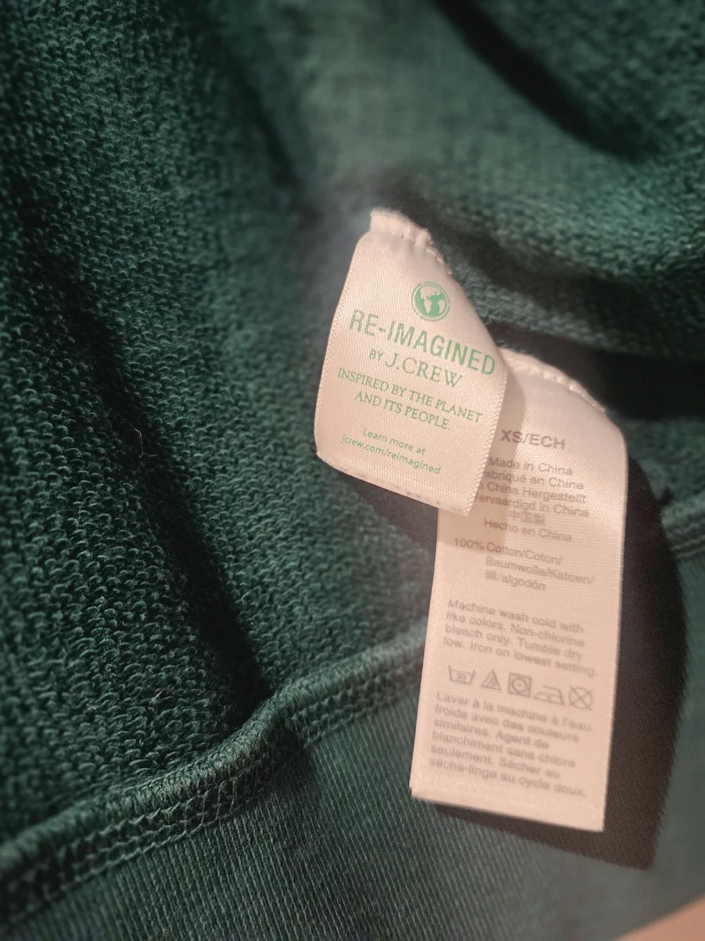 J. Crew Teal Zip Hoodie with Contrast Drawstrings